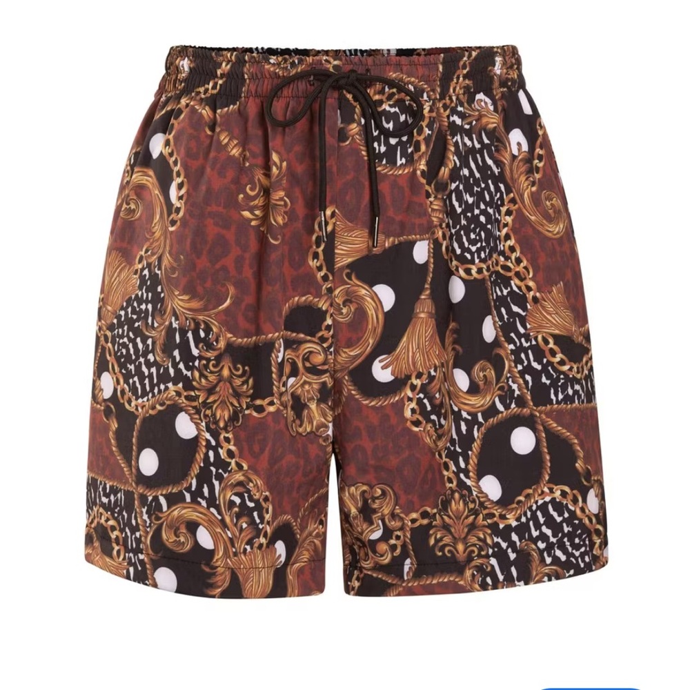 Inamorata Solana Longboard Shorts in Burgundy Leopard